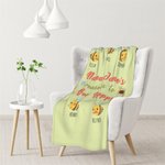 Couverture Polaire Personnalisée avec 2-15 Noms Thème Abeilles Heureuses Cadeau Fête des Mères pour Maman Grand-Mère