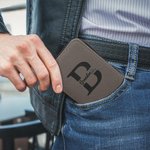Personalized Compact  Alcantara Card Holder with 18 Card Slots Name Father's Day Birthday Gift for Men