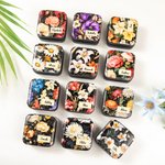 Gepersonaliseerde draagbare Geboorte Bloem PU lederen sieraden doos met naam Verjaardag Verjaardag Moederdag cadeau voor haar