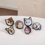 Breloque de Chaussure Sabot Personnalisée avec Photo Tête Accessoire Mignon Cadeau Anniversaire pour Ceux Qui Aiment les Animaux