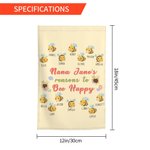 Personlig Bee Happy Garden Flagga med 2-15 namn Mors dag Födelsedagspresent till mamma morförälder
