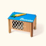Cage de Lapin Personnalisée avec Nom Caisse en Bois à Motif de Carotte Cadeau Anniversaire Pâques pour Enfant
