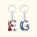 Portachiavi personalizzato a forma di cuore di pallavolo con nome e cognome Regalo di compleanno per gli amanti della pallavolo