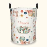 Cesto impermeable personalizado con asa para ropa sucia Regalo de inauguración de la casa para amantes de la costura y el punto