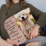 Personalized When You Miss Me I'm Here Pet Photo Throw Pillow Cover with Name Multicolour Home Decoration Memorial Pet Loss Gift for Pet Lovers