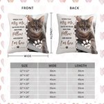 Personalized When You Miss Me I'm Here Pet Photo Throw Pillow Cover with Name Multicolour Home Decoration Memorial Pet Loss Gift for Pet Lovers