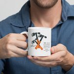 Personalizowany kubek ceramiczny Building Memories with You z odciskiem stopy 1-8 Hammer Prezent urodzinowy na Dzień Ojca dla taty i dziadka