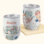 Personalisierte Nähen Thema 12oz isoliert Wein Tumbler Kaffeetasse Geburtstag Muttertag Geschenk für Nähen Liebhaber