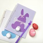 Henkilökohtainen Monivärinen Bunny Notebook kynä asettaa nimi syntymäpäivä pääsiäinen lahjoja Kid