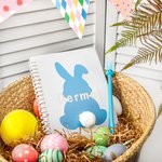 Henkilökohtainen Monivärinen Bunny Notebook kynä asettaa nimi syntymäpäivä pääsiäinen lahjoja Kid