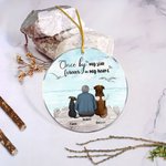 Ornement en Acrylique Personnalisé avec Motif Personnage et Chien Décoration Pendentif Cadeau Anniversaire Nöel pour Ceux Qui Aiment les Chiens