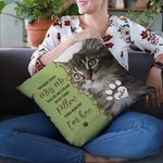 Personalized When You Miss Me I'm Here Pet Photo Throw Pillow Cover with Name Multicolour Home Decoration Memorial Pet Loss Gift for Pet Lovers