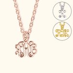 Henkilökohtainen Monogrammi kaulakoru 1-3 Initials Tiny Letter Korut Syntymäpäivä Äitienpäivä Ystävänpäivä Lahja hänelle