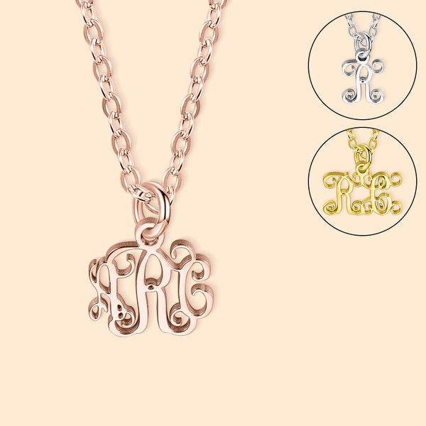 Collar Monograma Personalizado con 1-3 Iniciales Tiny Letter Jewelry Birthday Mother's Day Valentine's Day Gift for Her