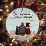 Ornement en Acrylique Personnalisé avec Motif Personnage et Chien Décoration Pendentif Cadeau Anniversaire Nöel pour Ceux Qui Aiment les Chiens