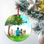 Personalizzato Forever in My Heart Ornamento da appendere in acrilico rotondo con sfondo in vetro verde Regalo di Natale e di compleanno per gli amant