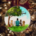 Personalizzato Forever in My Heart Ornamento da appendere in acrilico rotondo con sfondo in vetro verde Regalo di Natale e di compleanno per gli amant