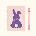 Henkilökohtainen Monivärinen Bunny Notebook kynä asettaa nimi syntymäpäivä pääsiäinen lahjoja Kid