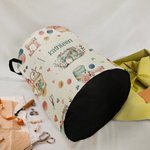 Cesto impermeable personalizado con asa para ropa sucia Regalo de inauguración de la casa para amantes de la costura y el punto