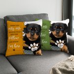 Personalized When You Miss Me I'm Here Pet Photo Throw Pillow Cover with Name Multicolour Home Decoration Memorial Pet Loss Gift for Pet Lovers