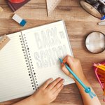 Henkilökohtainen Monivärinen Bunny Notebook kynä asettaa nimi syntymäpäivä pääsiäinen lahjoja Kid