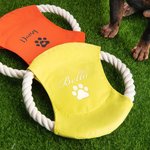 Personalisierte niedlichen Hund Pfote drucken Muster wasserdicht Hund fliegende Scheibe im Freien Hundespielzeug mit Namen Geburtstag Geschenk für Tierliebhaber
