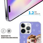 Acuarela Personalizada Foto Mascota TPU Slim Phone Case con Nombre Multicolor Disponible Regalo para Amante del Perro Gato