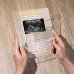 Personlig baby ultraljud foto LED akrylplatta med 4 justerbara färger Baby tillkännagivande Första mors dag present till ny mamma
