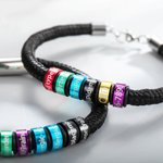 Gepersonaliseerde medische noodsituatie alarm ID armband met gegraveerde tekst & 1-10 ringen Emergency Survival Gift voor mannen vrouwen