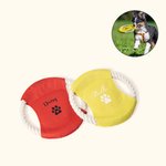 Personalisierte niedlichen Hund Pfote drucken Muster wasserdicht Hund fliegende Scheibe im Freien Hundespielzeug mit Namen Geburtstag Geschenk für Tierliebhaber
