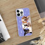 Acuarela Personalizada Foto Mascota TPU Slim Phone Case con Nombre Multicolor Disponible Regalo para Amante del Perro Gato