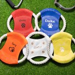 Personalisierte niedlichen Hund Pfote drucken Muster wasserdicht Hund fliegende Scheibe im Freien Hundespielzeug mit Namen Geburtstag Geschenk für Tierliebhaber