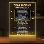 Personlig baby ultraljud foto LED akrylplatta med 4 justerbara färger Baby tillkännagivande Första mors dag present till ny mamma
