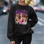 Personalised 5 Photos Vintage Bootleg Rap T-Shirt Sweatshirt with Name Friendship Birthday Gift for Women