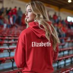 Sudadera con capucha del equipo de voleibol personalizada con dibujo de corazón y nombre Regalo de cumpleaños el día del partido para los jugadores am