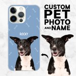Acuarela Personalizada Foto Mascota TPU Slim Phone Case con Nombre Multicolor Disponible Regalo para Amante del Perro Gato