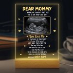 Personlig baby ultraljud foto LED akrylplatta med 4 justerbara färger Baby tillkännagivande Första mors dag present till ny mamma