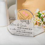Personalisierte Mutter und Tochter Holding Hands Acryl Plaque mit Text Muttertag Geburtstag Geschenk für Mami
