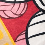 Coperta morbida da pallavolo personalizzata con testo Compleanno Gioco Sport Regalo per chi ama la pallavolo