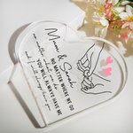 Personalisierte Mutter und Tochter Holding Hands Acryl Plaque mit Text Muttertag Geburtstag Geschenk für Mami