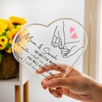 Personalisierte Mutter und Tochter Holding Hands Acryl Plaque mit Text Muttertag Geburtstag Geschenk für Mami