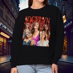 Personalised 5 Photos Vintage Bootleg Rap T-Shirt Sweatshirt with Name Friendship Birthday Gift for Women