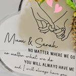 Personalisierte Mutter und Tochter Holding Hands Acryl Plaque mit Text Muttertag Geburtstag Geschenk für Mami