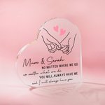 Personalisierte Mutter und Tochter Holding Hands Acryl Plaque mit Text Muttertag Geburtstag Geschenk für Mami