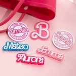 Porte-bouton de sac en acrylique personnalisé avec nom ou lettre Accessoire décoratif pour poupée Cadeau pour elle