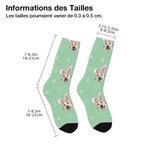 Chaussettes Personnalisées avec Photo de l'Aminal avec Oreilles du Lapin Cadeau Anniversaire Pâques pour Amateur de l'Animal de Campagnie