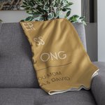 Couverture en Laine Polaire Personnalisée avec Texte et Nom Cadeau d'Anniversaire Fête des Mères pour Maman Grand-mère