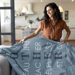 Couverture en Laine Polaire Personnalisée avec Texte et Nom Cadeau d'Anniversaire Fête des Mères pour Maman Grand-mère