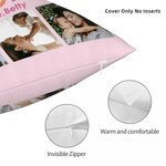 Personalized Multicolor Photo Collage Throw Pillow Cover with Text Birthday Mother's Day Gift for Her