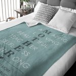 Couverture en Laine Polaire Personnalisée avec Texte et Nom Cadeau d'Anniversaire Fête des Mères pour Maman Grand-mère